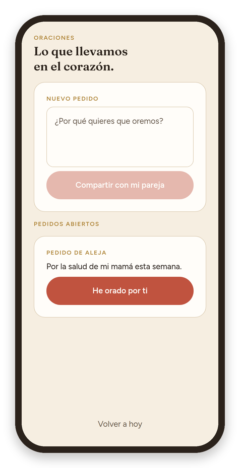 Un pedido de oración compartido en Amaré