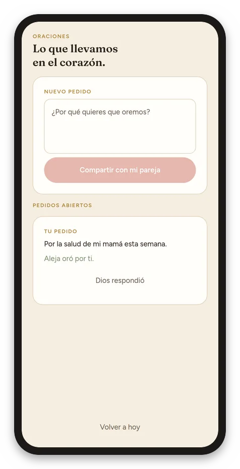 Un pedido de oración compartido en Amaré