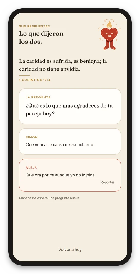 Las dos respuestas reveladas juntas en Amaré